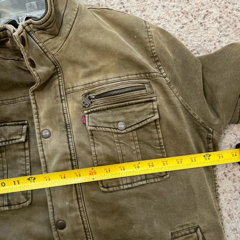 Levi’s Canvas Jacket Coat Mens XL Khaki Utility Military Workwear Chore gorpcore